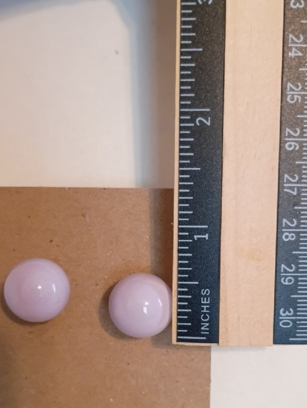Double Sided Flower Pearl Stud Earrings Lavender Front Back Statement Earrings - Picture 7 of 7